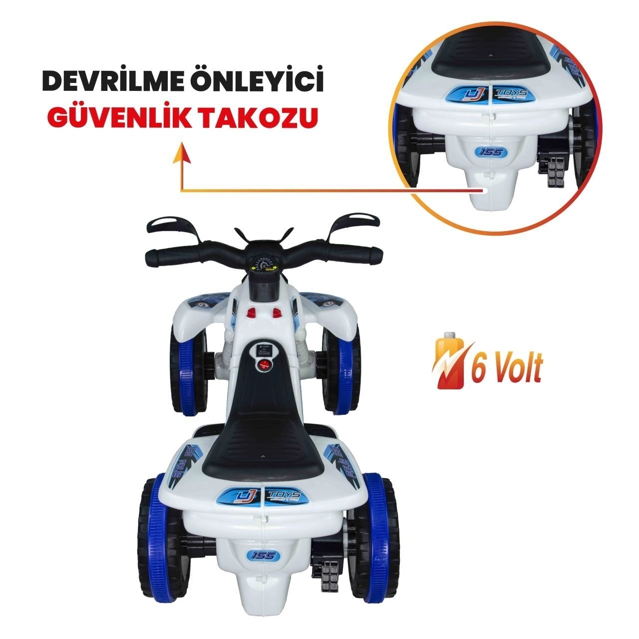VaVbaby%20Crazy%20Cross%20Akülü%20Motor%20ATV%206v%20Beyaz-Mavi